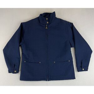 Euro Joy Quilted Full Zip Jacket‎ Coat Womens Size Medium Vintage GrandmaCore